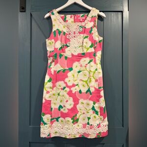 Lilly Pulitzer Adeleson Cotton shift dress Pink Floral Size 6